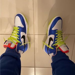Nike Dunk High worn once. Womens size 8.5
